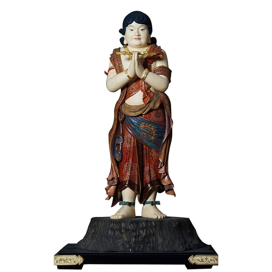 Amazon｜八大童子木彫仏像 総高63cm、幅38cm、奥行き26cm｜仏像